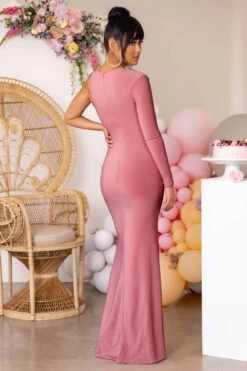 Oh Baby | Blush Maternity One Shoulder Bodycon Maxi Dress -ENY Clothing Shop CC WB CL126182 Blush Maternity One Shoulder Cut Out Maxi Dress 7