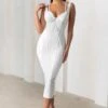 Just For Me | White Bandage Sweetheart Neckline Bodycon Midi Dress -ENY Clothing Shop CL127499 EyesOnMeWhiteSweetheartNecklineMidiDress6
