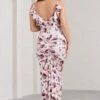 Flute | White Floral Print Maternity Cowl Bodycon Cami Maxi Dress -ENY Clothing Shop WB BR CL128482136 FluteWhiteFloralMaternityBodyconMaxiDressWithRuchedRuffledBack5
