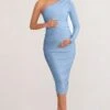 Betsy | Powder Blue Asymmetric One Sleeve Maternity Midi Dress -ENY Clothing Shop WB BR CL129219 BetsyPowderBlueAsymmetricOneSleeveMaternityMidiDress3