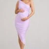Late Night | Lilac Maternity Ruched One Shoulder Midi Dress -ENY Clothing Shop WB BR CL129227033 LateNightLilacMaternityRuchedOneShoulderMidiDress1