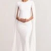Divine Timing | White Maternity Maxi Dress With Cape Sleeves -ENY Clothing Shop WB BR CL129236 BrionyWhiteMaternityMaxiDresswithCapeSleeves1 60048f61 df6a 4549 a169 683f1c64d705