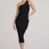 Vineyard | Black Asymmetric Backless Bodycon Midi Dress -ENY Clothing Shop WB BR CL129449002 VineyardBlackAsymmetricBacklessBodyconMidiDress1