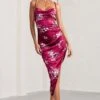Risk It All | Berry Floral Print Cami Cowl Neck Satin Asymmetric Hem Midi Dress 2 Risk It All | Berry Floral Print Cami Cowl Neck Satin Asymmetric Hem Midi Dress -ENY Clothing Shop WB BR WB CL126039 RiskItAllBerryFloralPrintCowlNeckAsymmetricHemDress0