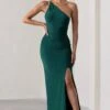 Dressing Up | Bottle Green One Shoulder Maxi Dress With Open Back Detail 2 Dressing Up | Bottle Green One Shoulder Maxi Dress With Open Back Detail -ENY Clothing Shop WB CC BR CL127621 DressingUpBottleGreenOneShoulderMaxiDressWithOpenBackDetail2copy