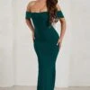 Gabrielle | Green Bardot Neckline With Drape Sleeves Maxi Dress -ENY Clothing Shop WB CC CL128402 GabrielleBottleGreenBardotNecklineWithDrapeSleevesMaxiDress0 61f77b00 21d8 42eb aeeb e70a09c9db63
