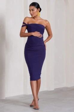 Eviana | Purple Bodycon Sleeveless Twist Maternity Midi Dress -ENY Clothing Shop WB CC CL129817104 EvianaPurpleBodyconSleevelessTwistMaternityMidiDress3