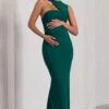 Angelic | Bottle Green High-Neck Cut-Out Maternity Maxi Dress -ENY Clothing Shop WB CC CL129831047 AngelicBottleGreenHigh NeckCut OutMaternityMaxiDress5