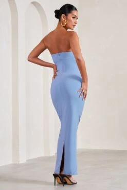 Juniper | Powder Blue Strapless Maternity Maxi Dress -ENY Clothing Shop WB CC CL129881115 JuniperPowderBlueStraplessMaternityMaxiDress7