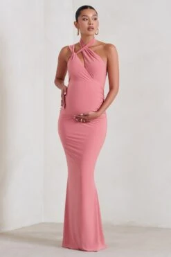 Alba | Blush Pink Maternity Halter Asymmetric Maxi Dress With Cut Out 9 Alba | Blush Pink Maternity Halter Asymmetric Maxi Dress With Cut Out -ENY Clothing Shop WB CC HR CL129208 AlbaBlushPinkMaternityHalterAsymmetricMaxiDresswithCutOut2 565c0ae8 9ef5 4176 900d ba14c17ed88e