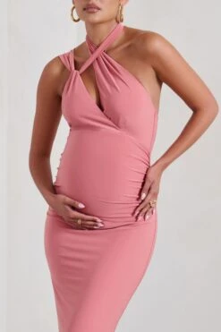 Alba | Blush Pink Maternity Halter Asymmetric Maxi Dress With Cut Out 8 Alba | Blush Pink Maternity Halter Asymmetric Maxi Dress With Cut Out -ENY Clothing Shop WB CC HR CL129208 AlbaBlushPinkMaternityHalterAsymmetricMaxiDresswithCutOut4 904348c5 6235 4603 8708 610fb7a209d5