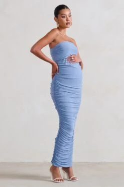 My Lady | Maternity Powder Blue Strapless Bodycon Ruched Mesh Maxi Dress -ENY Clothing Shop WB CC HR CL129396 MyLadyMaternityPowderBlueStraplessBodyconRuchedMeshMidiDress0 7e66243a 692e 45f3 8b5e 2c3dc94c1dce