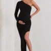 Paloma | Black Maternity One Sleeve Asymmetric Maxi Dress 2 Paloma | Black Maternity One Sleeve Asymmetric Maxi Dress -ENY Clothing Shop WB CC HR CL129400 PalomaBlackMaternityOneSleeveAsymmetricMaxiDress1