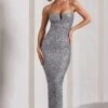 Dazzle Me | Grey Sequin Strappy Bodycon Maxi Dress -ENY Clothing Shop WB CC HR CL130031078 DazzleMeGreySequinStrappyBodyconMaxiDress0