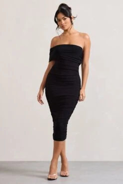 Remember Me | Black One Shoulder Midi Dress -ENY Clothing Shop WB CL124581002 RememberMe BlackOneShoulderMidiDress2 51413712 e367 4841 9d94 c541ec7cd1ad