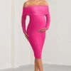 Patiently Waiting | Hot Pink Maternity Ruched Mesh Bardot Midi Dress 2 Patiently Waiting | Hot Pink Maternity Ruched Mesh Bardot Midi Dress -ENY Clothing Shop WB CL126178073 PatientlyWaitingHotPinkPinkMaternityRuchedMeshBardotMidiDress0 0d20bc13 d5b7 429a 8123 a1e37a41fb6b