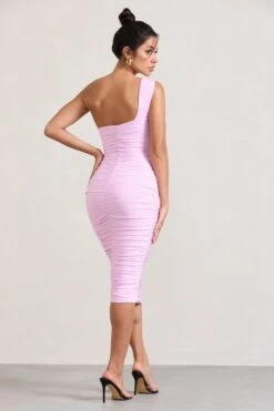 Contour | Lilac One Shoulder Bodycon Midi Dress -ENY Clothing Shop WB CL126710033 ContourLilacOneShoulderBodyconMidiDress5