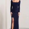 My Pleasure | Navy Square Neck Ruched Maxi Dress 2 My Pleasure | Navy Square Neck Ruched Maxi Dress -ENY Clothing Shop WB CL127114015 MyPleasureNavySquareNeckRuchedMaxiDress3