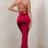 In My Feelings | Cherry Red Cowl Neck Split Maxi Dress -ENY Clothing Shop WB CL127176 InMyFeelingsCherryCowlNeckSplitMaxiDress4