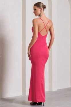 Run The World | Hot Pink Sweetheart Neckline Ruffle Maxi Dress 8 Run The World | Hot Pink Sweetheart Neckline Ruffle Maxi Dress -ENY Clothing Shop WB CL127687073 RunTheWorldHotPinkSweetheartNecklineRuffleMaxiDress9