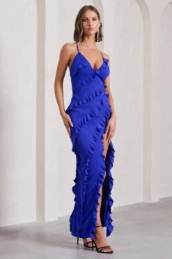 Run The World | Royal Blue Sweetheart Neckline Ruffle Maxi Dress -ENY Clothing Shop WB CL127687104 RunTheWorldRoyalBlueSweetheartNecklineRuffleMaxiDress10