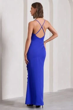 Run The World | Royal Blue Sweetheart Neckline Ruffle Maxi Dress -ENY Clothing Shop WB CL127687104 RunTheWorldRoyalBlueSweetheartNecklineRuffleMaxiDress14