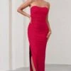 Manon | Red Sweetheart Bandeau Maxi Dress With Thigh Split 2 Manon | Red Sweetheart Bandeau Maxi Dress With Thigh Split -ENY Clothing Shop WB CL128389 ManonRedSweetheartBandeauMaxiDressWithThighSplit0 a3f577eb 55c5 4e38 bd43 d213c00d7006