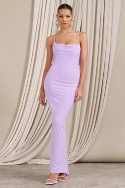 Flute | Lilac Bodycon Maxi Dress With Ruched Ruffled Back 10 Flute | Lilac Bodycon Maxi Dress With Ruched Ruffled Back -ENY Clothing Shop WB CL128443098 FluteLilacBodyconMaxiDressWithRuchedRuffledBack0