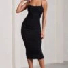 Bree | Black Ruched Mesh Strappy Bodycon Midi Dress -ENY Clothing Shop WB CL128821002 Bree BlackRuchedMeshStrappyBodyconMidiDress1 8b6c64cd 104b 4d22 8b39 4fca7fcc9be6