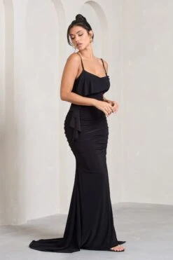 In Whispers | Black Split Maxi Dress -ENY Clothing Shop WB CL128871047 InWhispersBlackSplitMaxiDress2