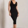 Rosie | Black Sleeveless Cowl-Neck Bodycon Midi Dress 1 Rosie | Black Sleeveless Cowl-Neck Bodycon Midi Dress -ENY Clothing Shop WB CL128875002 Rosie BlackSleevelessCowl NeckBodyconMidiDress2