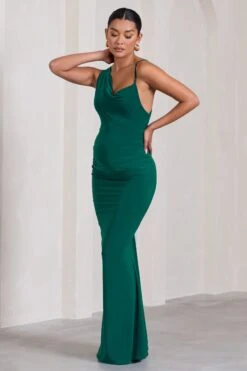 Phantasy | Bottle Green Maternity Cowl Neck Maxi Dress -ENY Clothing Shop WB CL129213047 PhantasyBottleGreenMaternityCowlNeckMaxiDress0