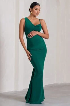 Phantasy | Bottle Green Maternity Cowl Neck Maxi Dress -ENY Clothing Shop WB CL129213047 PhantasyBottleGreenMaternityCowlNeckMaxiDress2