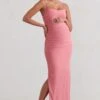 Aurelia | Pink Maternity Cami Maxi Dress With Split -ENY Clothing Shop WB CL129397 AureliaPinkMaternityCamiMaxiDressWithSplit0