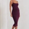 Raquel | Plum Maternity Cami Midi Dress With Split 1 Raquel | Plum Maternity Cami Midi Dress With Split -ENY Clothing Shop WB CL129398101 RaquelPlumMaternityCamiMidiDressWithSplit0