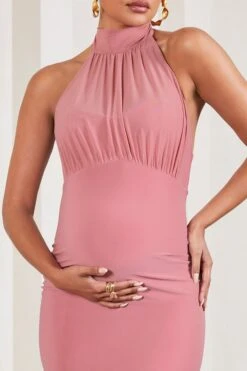 In My Heart | Blush Pink Mesh Halter-Neck Sleeveless Maternity Maxi Dress 10 In My Heart | Blush Pink Mesh Halter-Neck Sleeveless Maternity Maxi Dress -ENY Clothing Shop WB CL129569081 InMyHeartBlushPinkMeshHalter NeckSleevelessMaternityMaxiDress3