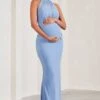 In My Heart | Cornflower Blue Mesh Halter-Neck Sleeveless Maternity Maxi Dress 2 In My Heart | Cornflower Blue Mesh Halter-Neck Sleeveless Maternity Maxi Dress -ENY Clothing Shop WB CL129569115 InMyHeartCornflowerBlueMeshHalter NeckSleevelessMaternityMaxiDress0
