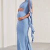 Rosalie | Cornflower Blue One-Shoulder Maternity Maxi Dress With Ruffles 1 Rosalie | Cornflower Blue One-Shoulder Maternity Maxi Dress With Ruffles -ENY Clothing Shop WB CL129579115 RosalieCornflowerBlueOne ShoulderMaternityMaxiDressWithRufflesCORNFLOWERBLUE1