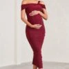 Theodora | Berry Strappy Asymmetric Maternity Midi Dress -ENY Clothing Shop WB CL129603069 TheodoraBerryStrappyAsymmetricMaternityMidiDress1 4a87f79e 0db6 40ba a4fe 62be2fa94362