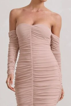 Indy | Champagne Ruched Strapless Long-Sleeve Midi Dress -ENY Clothing Shop WB CL129714059 IndyChampagneRuchedStraplessLong SleeveMidiDressCHAMPAGNE1 848fd040 6e1b 495f 9d9b 42d4ba7d899c