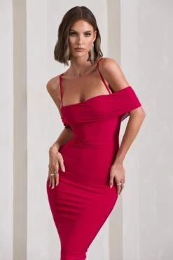 Bethan | Red Bodycon Strappy Mesh Bardot Midi Dress 9 Bethan | Red Bodycon Strappy Mesh Bardot Midi Dress -ENY Clothing Shop WB CL129807004 BethanRedBodyconStrappyMeshBardotMidiDress12 7a31454c 1cb6 4be4 a550 a9d8aa9a4f01