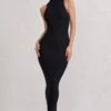 Mindy | Black Bodycon High-Neck Maxi Dress -ENY Clothing Shop WB CL132268002 MindyBlackBodyconHigh NeckMaxiDress0