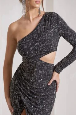 Reflection | Black Embellished Cut-Out Asymmetric Split Maxi Dress 9 Reflection | Black Embellished Cut-Out Asymmetric Split Maxi Dress -ENY Clothing Shop WB CL133025002 ReflectionBlackEmbellishedCut OutAsymmetricSplitMaxiDress11 64c41590 8a10 4b6d a673 2b3c2d591794