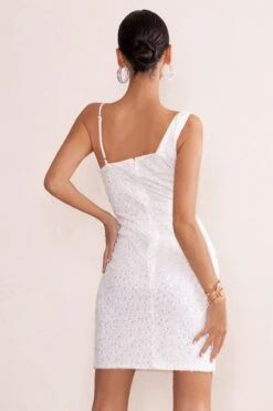 Sparkly Night | White Sequin Cowl Neck Mini Dress 8 Sparkly Night | White Sequin Cowl Neck Mini Dress -ENY Clothing Shop WB HR CL127300 SparklyNightWhiteSequinCowlNeckMiniDress3