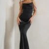 Zelda | Black Cowl Satin Cami Maxi Dress -ENY Clothing Shop WB HR CL128404 ZeldaBlackCowlSatinCamiMaxiDress2