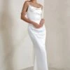 Zelda | Cream Cowl Satin Cami Maxi Dress