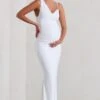 Phantasy | White Maternity Cowl Neck Maxi Dress -ENY Clothing Shop WB HR CL129213 PhantasyWhiteMaternityCowlNeckMaxiDress0