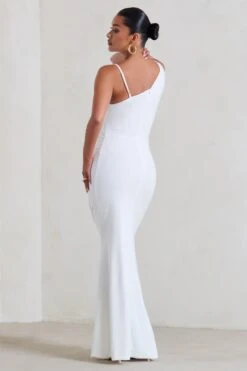 Phantasy | White Maternity Cowl Neck Maxi Dress -ENY Clothing Shop WB HR CL129213 PhantasyWhiteMaternityCowlNeckMaxiDress4