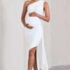 Dream Of You | White One-Shoulder Split Maternity Maxi Dress With Drape 1 Dream Of You | White One-Shoulder Split Maternity Maxi Dress With Drape -ENY Clothing Shop WB HR CL129593005 DreamOfYouWhiteOne ShoulderSplitMaternityMaxiDressWithDrape0